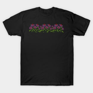 Purple Coneflower - Cone flowers Echinacea Floral Art T-Shirt